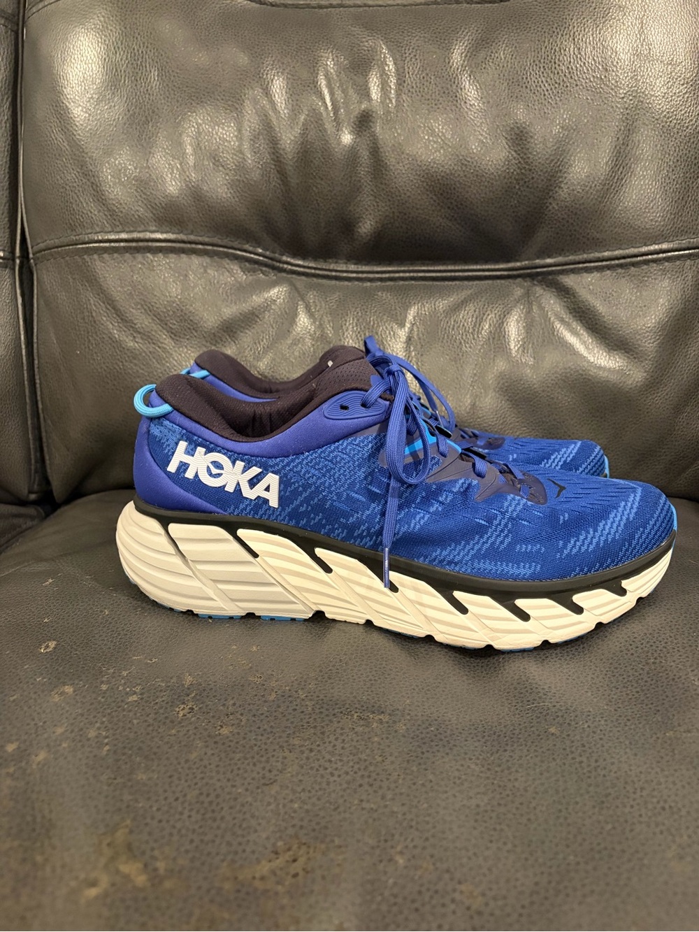 Hoka Gaviota 4 Men's Blue Athletic Running Shoes with White Midsole